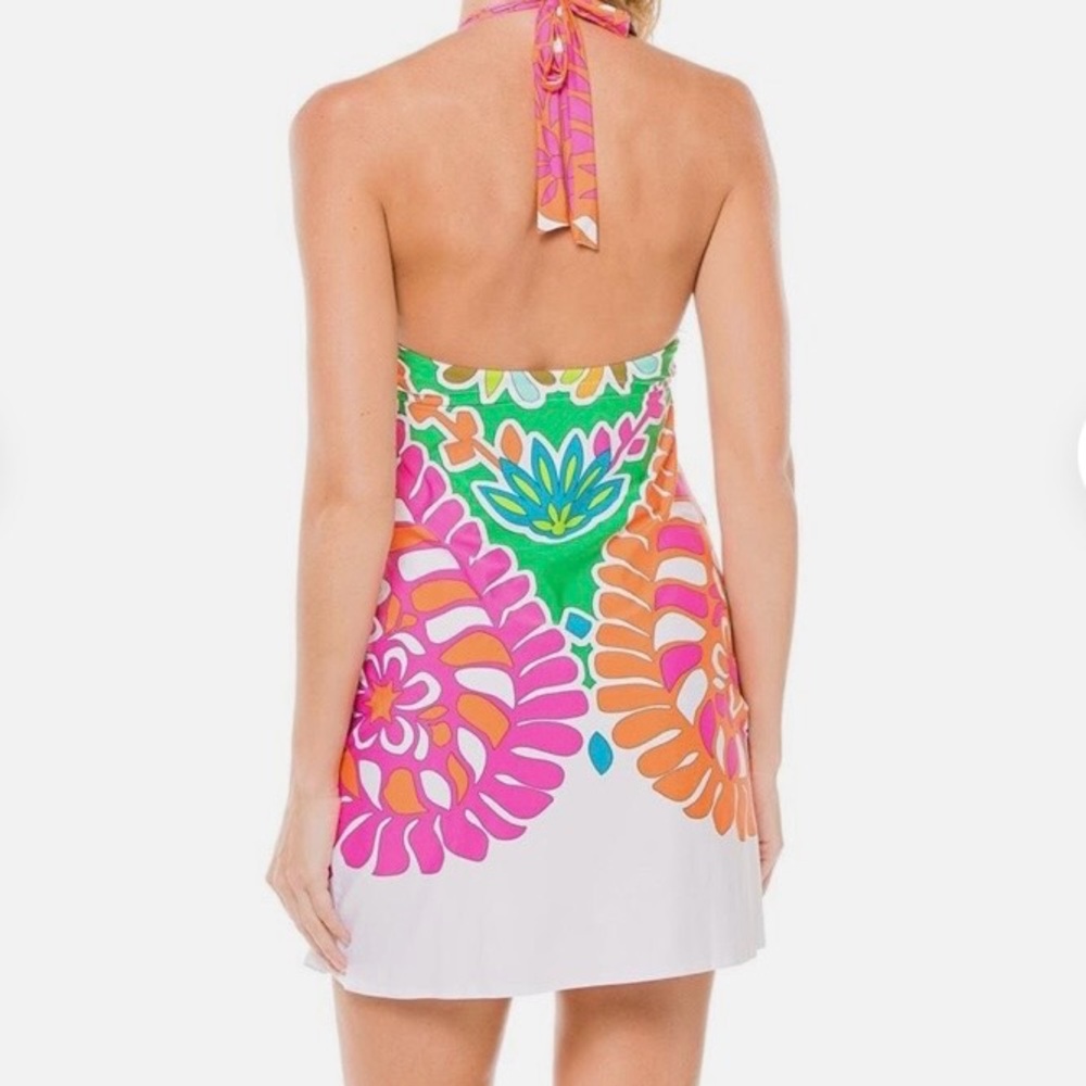 Trina Turk Tamarindo Beach Dress Cover Up Halter Top Med - Picture 3 of 10